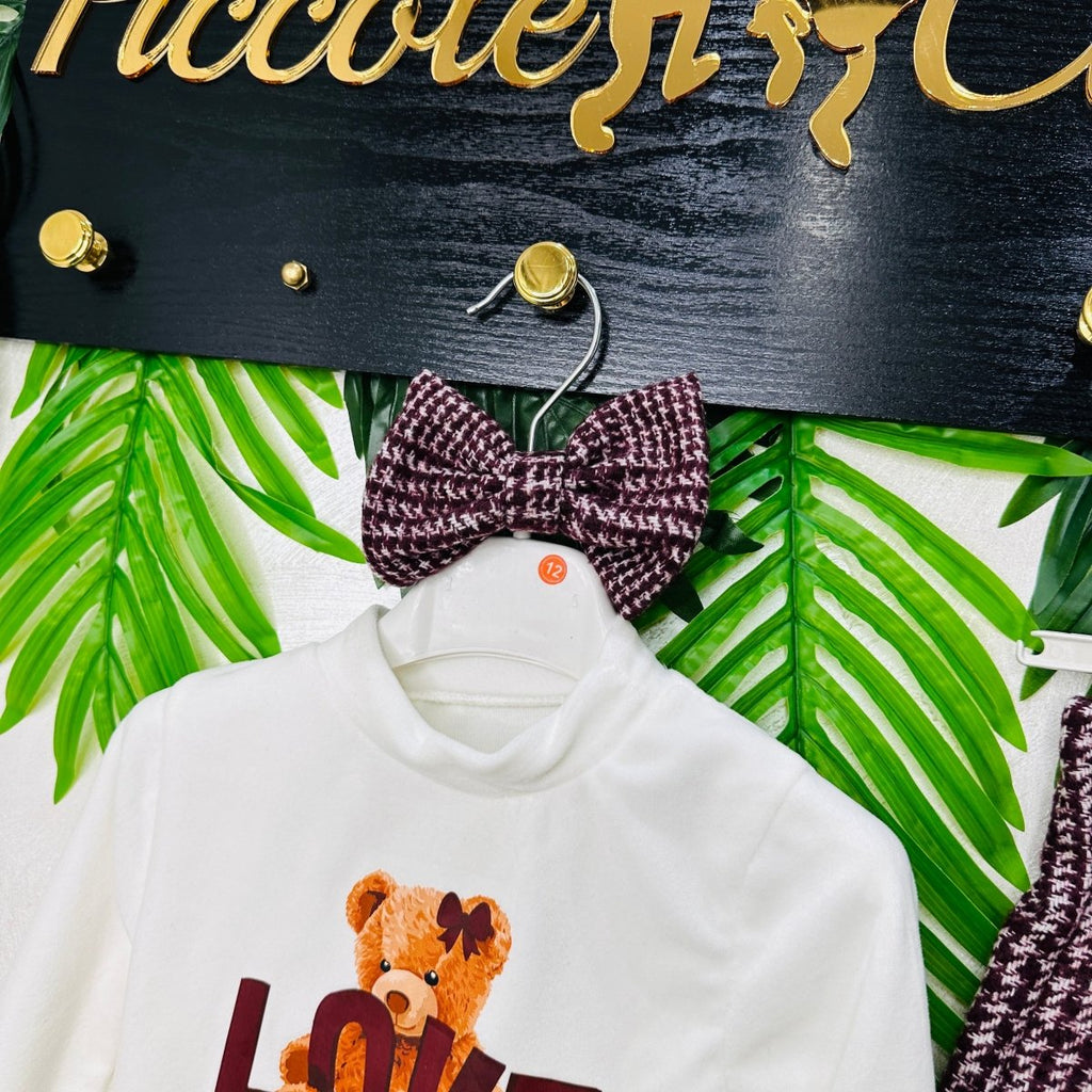 Completo Orsetta Quadro bordo - Piccole Canaglie - PC23063