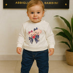 Completo orsetti fiocco bianco - Piccole Canaglie - PC22006