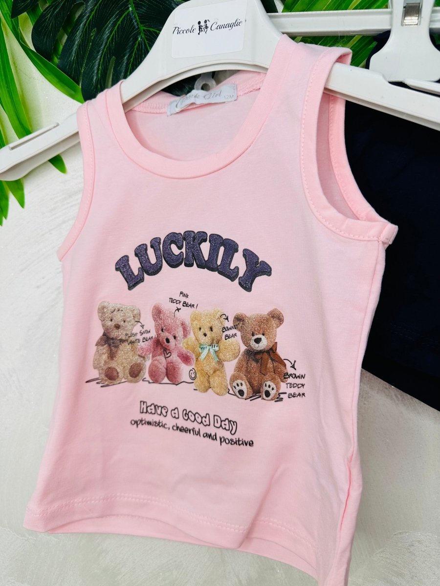 Completo Orsettini Teneri Rosa - Piccole Canaglie - PC29296