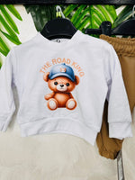 Completo Orsetto cotone bianco - Piccole Canaglie - PC26154