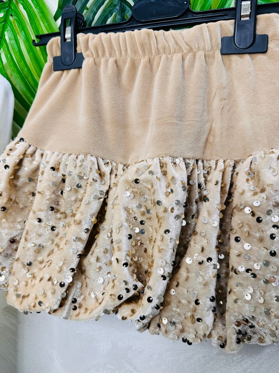 Completo Paiettina Morbido Cinigliato Beige - Piccole Canaglie - PC24122