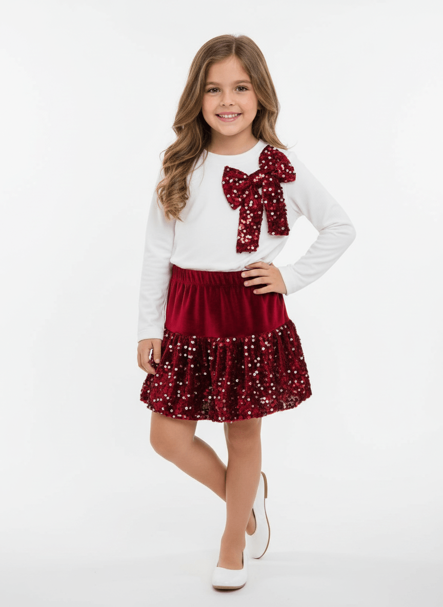 Completo Paiettina Morbido Cinigliato Bordo’ - Piccole Canaglie - PC24116