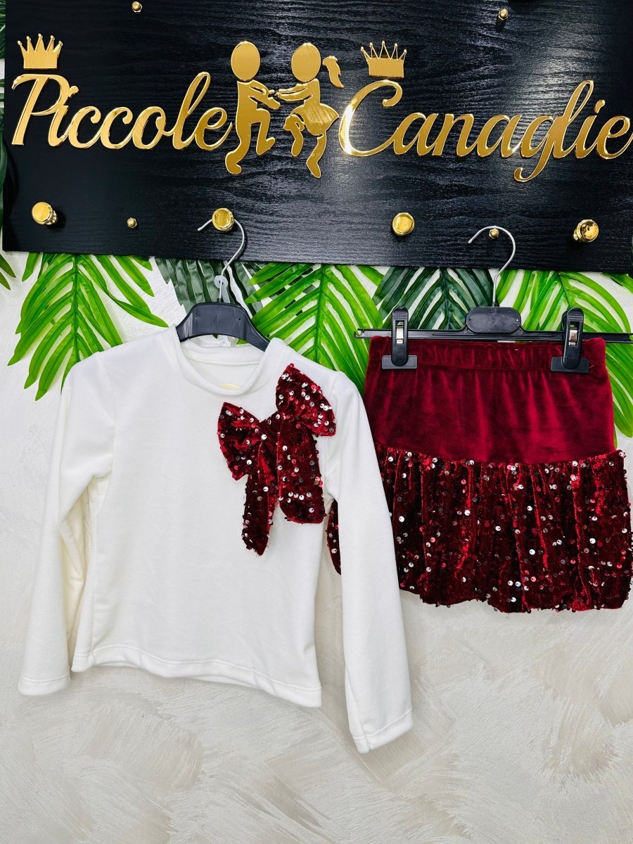 Completo Paiettina Morbido Cinigliato Bordo’ - Piccole Canaglie - PC24116