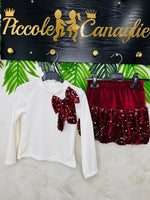 Completo Paiettina Morbido Cinigliato Bordo’ - Piccole Canaglie - PC24116