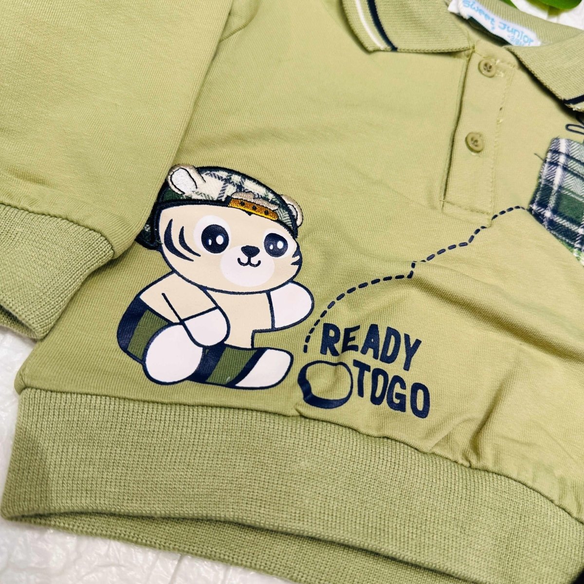 Completo Polo Bimbo verde - Piccole Canaglie - PC22022