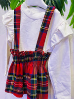 Completo salopetta bimba scozzese - Piccole Canaglie - 