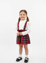 Completo salopetta bimba scozzese - Piccole Canaglie - 