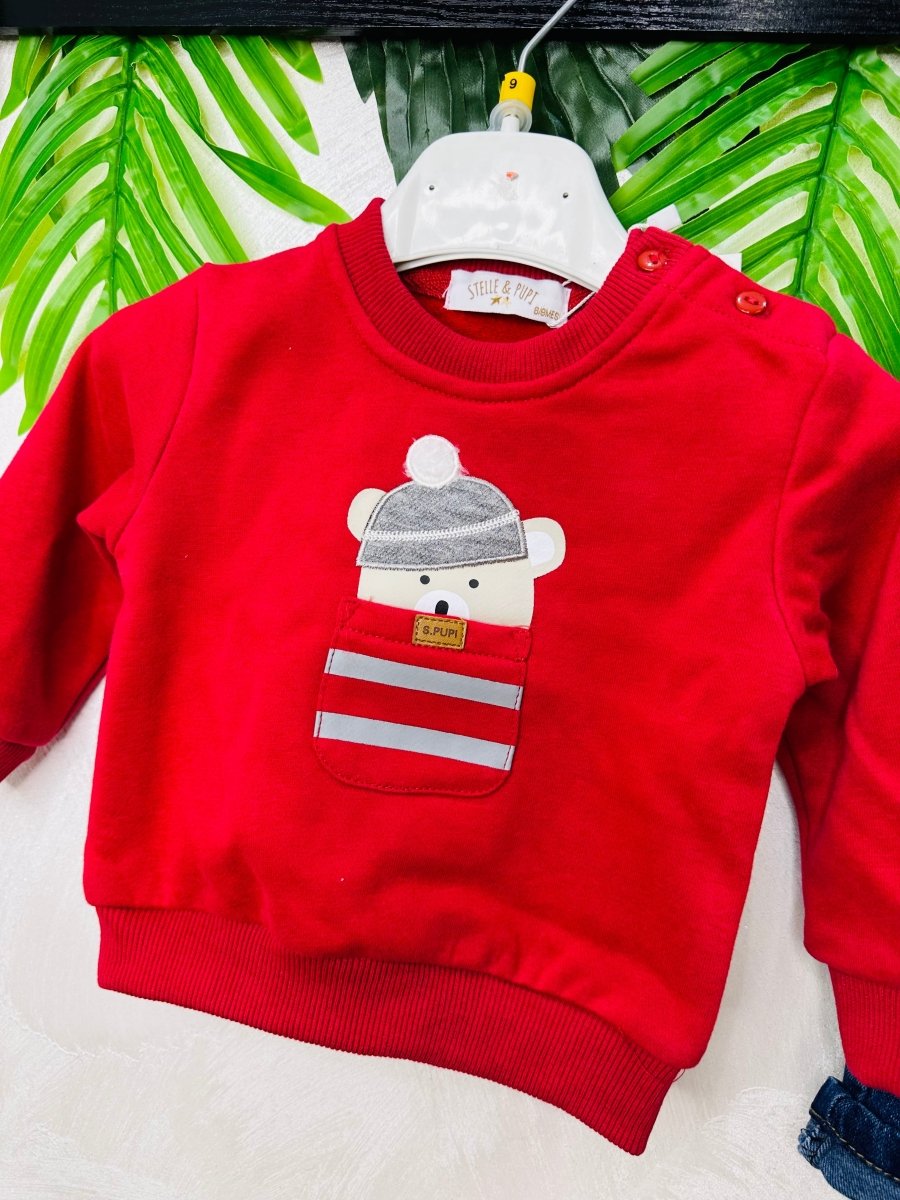 Completo Stelle e Pupi Rossi - Piccole Canaglie - PC23240