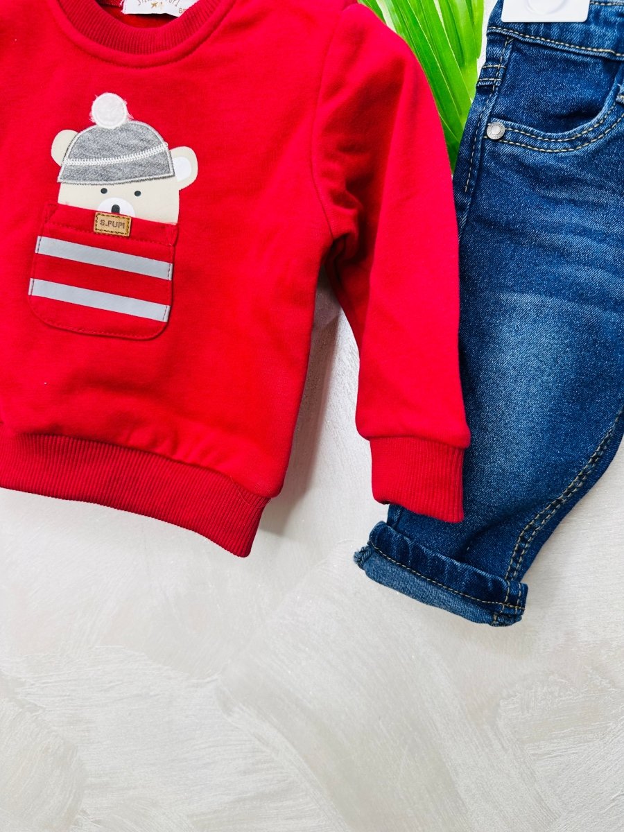 Completo Stelle e Pupi Rossi - Piccole Canaglie - PC23240