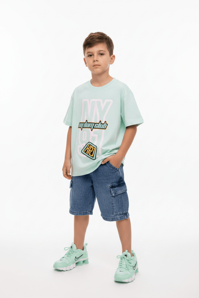 Completo Street Porter Denim Acquamarina 6919 - Piccole Canaglie - PC28093