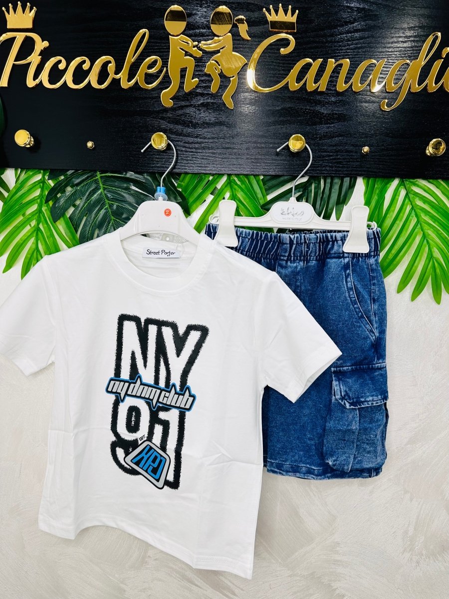 Completo Street Porter Denim Bianco 6919 - Piccole Canaglie - PC28098
