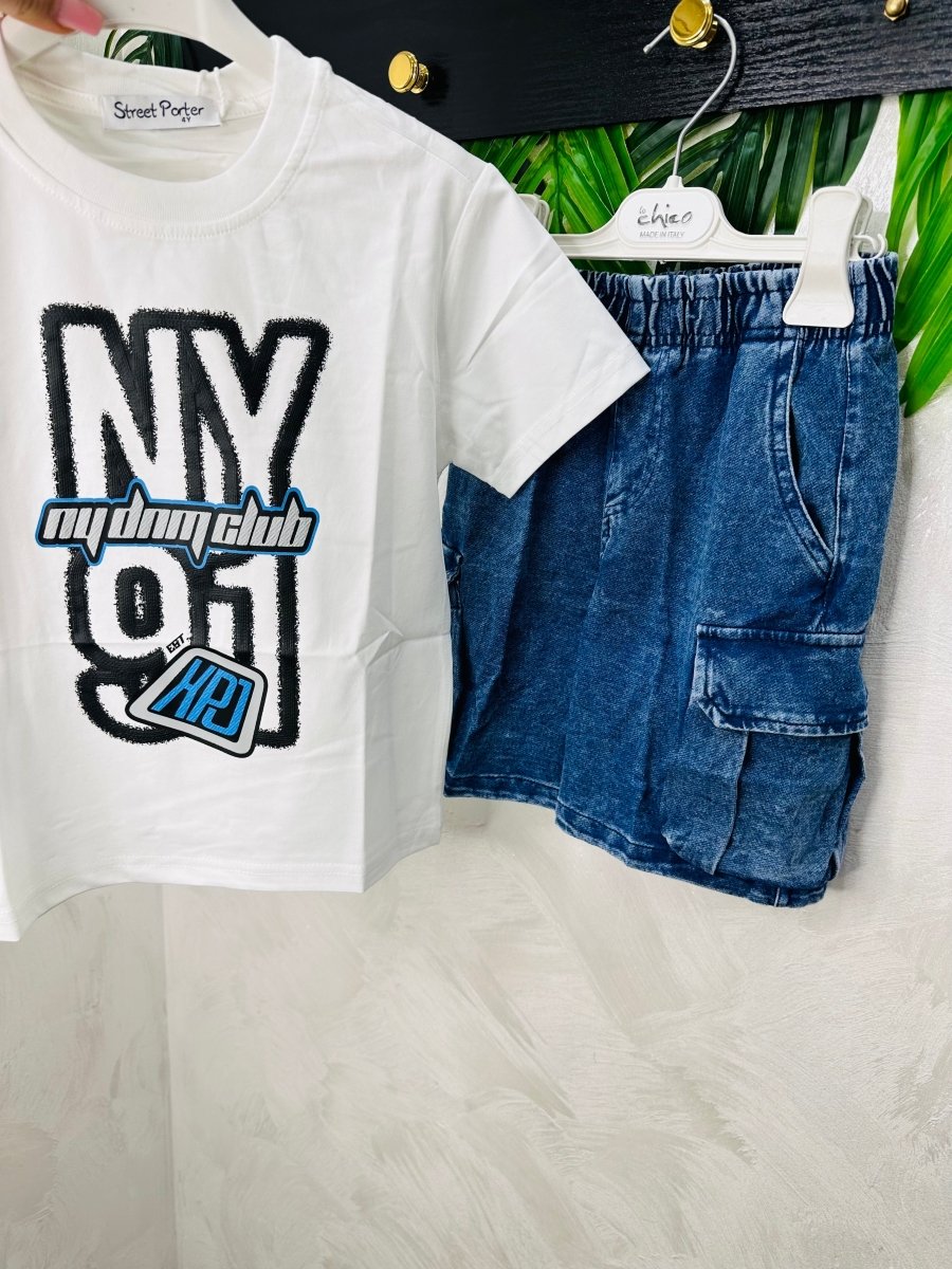 Completo Street Porter Denim Bianco 6919 - Piccole Canaglie - PC28098