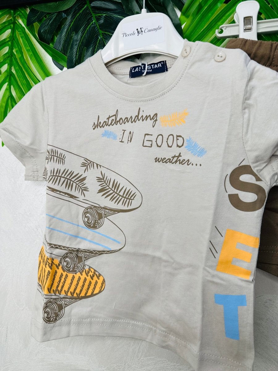 Completo Surf 🏄‍♂️ Beige - Piccole Canaglie - PC29198