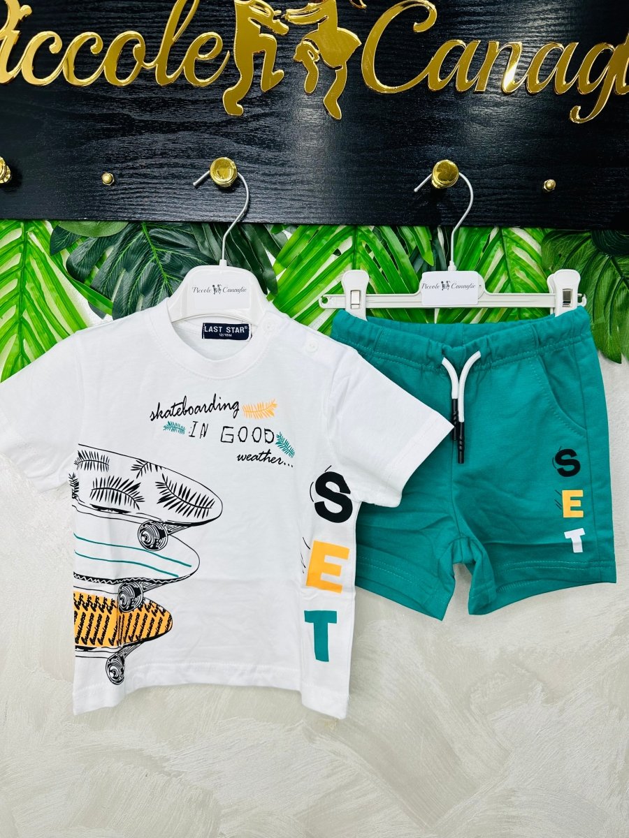 Completo Surf 🏄‍♂️ Bianco - Piccole Canaglie - PC29202