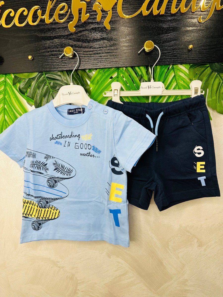 Completo Surf 🏄‍♂️ Celeste - Piccole Canaglie - PC29194