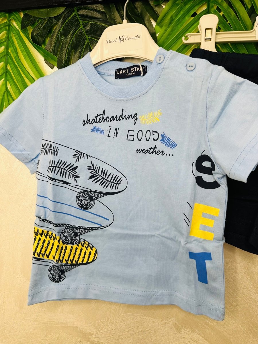 Completo Surf 🏄‍♂️ Celeste - Piccole Canaglie - PC29194