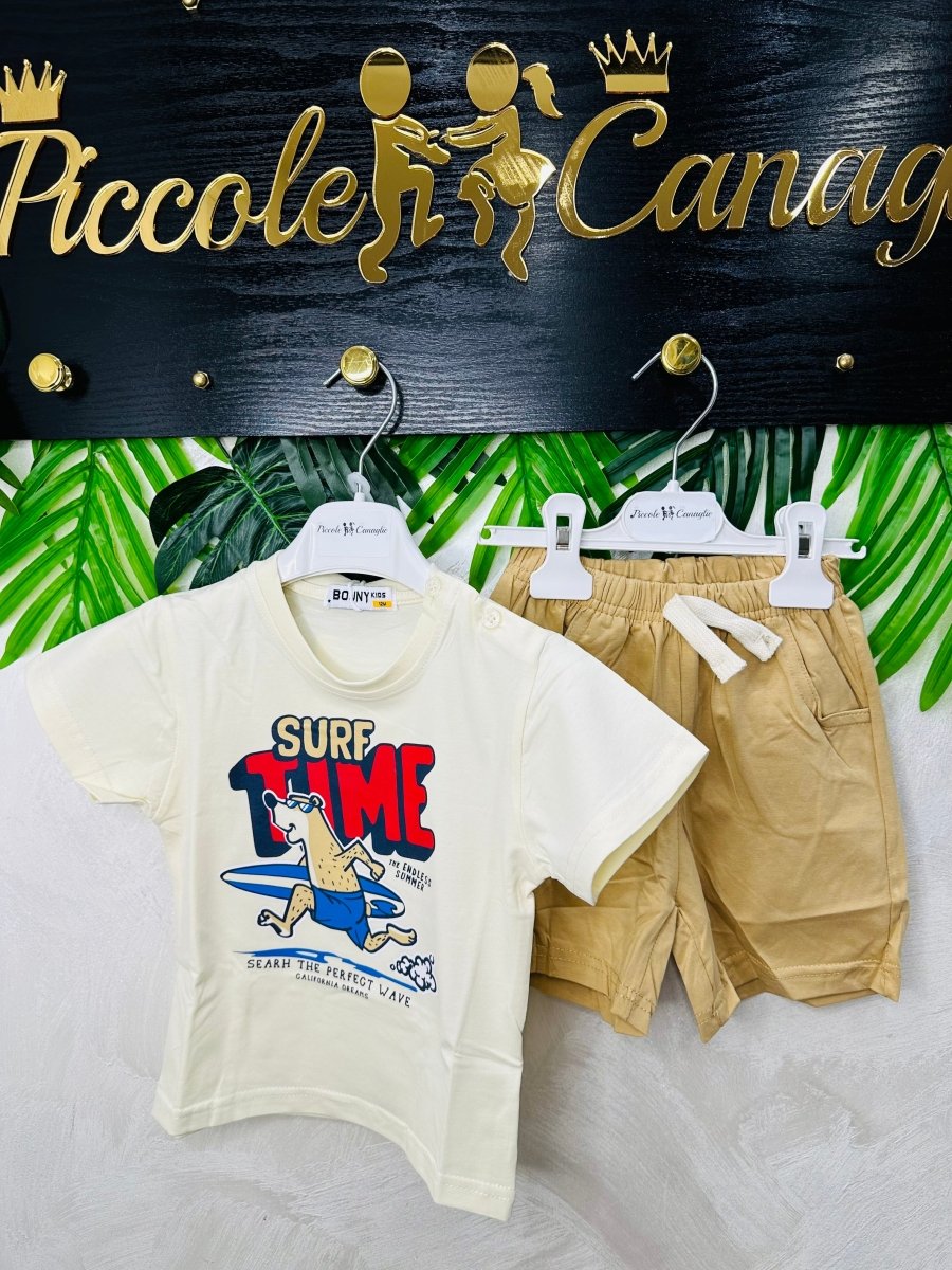 Completo Surf Time Beige 5925 - Piccole Canaglie - PC28720