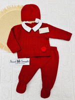 Completo taglia 0 - 3 mesi rosso 1131 - Piccole Canaglie - PC23674