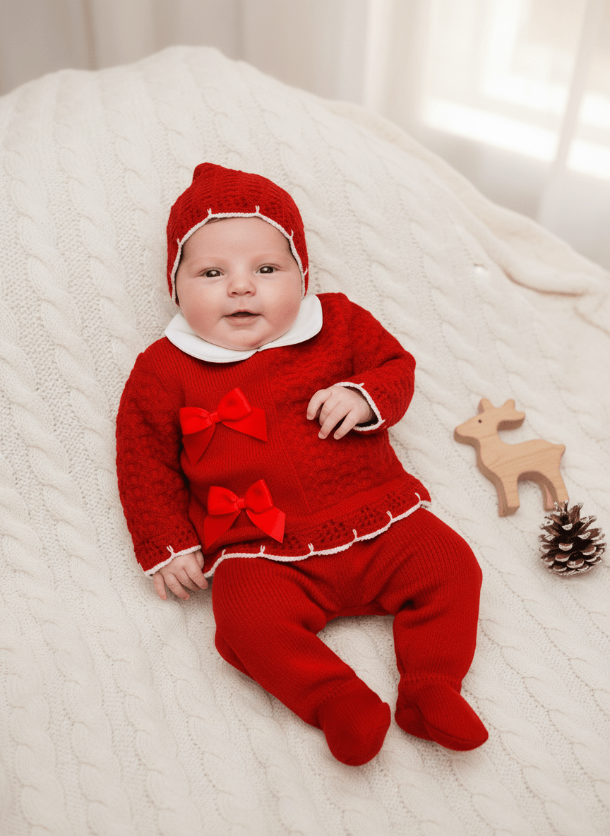 Completo taglia 0 - 3 mesi Rosso 1717 - Piccole Canaglie - PC23895