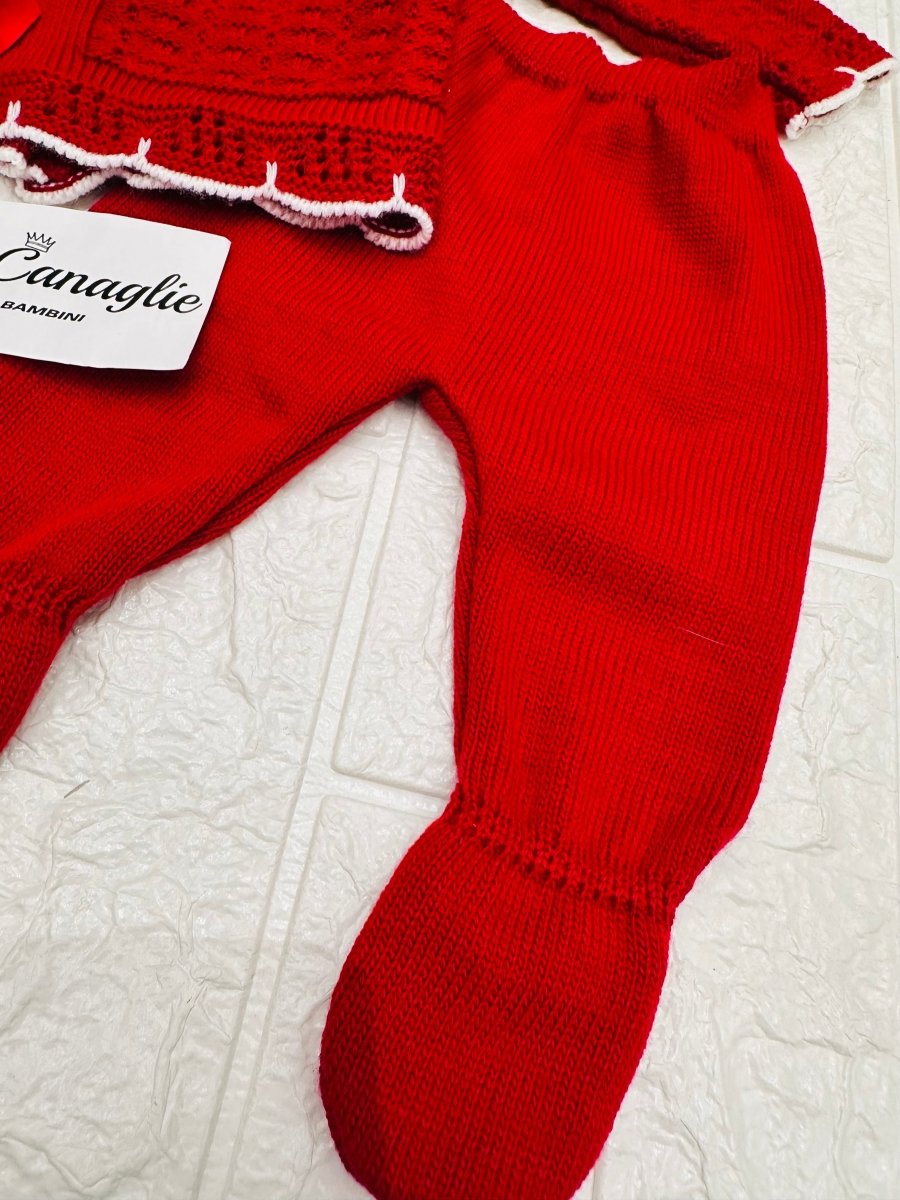 Completo taglia 0 - 3 mesi rosso 1723 - Piccole Canaglie - PC23896