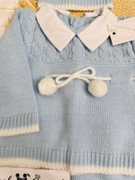 Completo taglia 0 - 3 misto filo celeste 1696 - Piccole Canaglie - PC24064