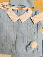 Completo taglia 0 - 3 misto filo celeste 1700 - Piccole Canaglie - PC24063