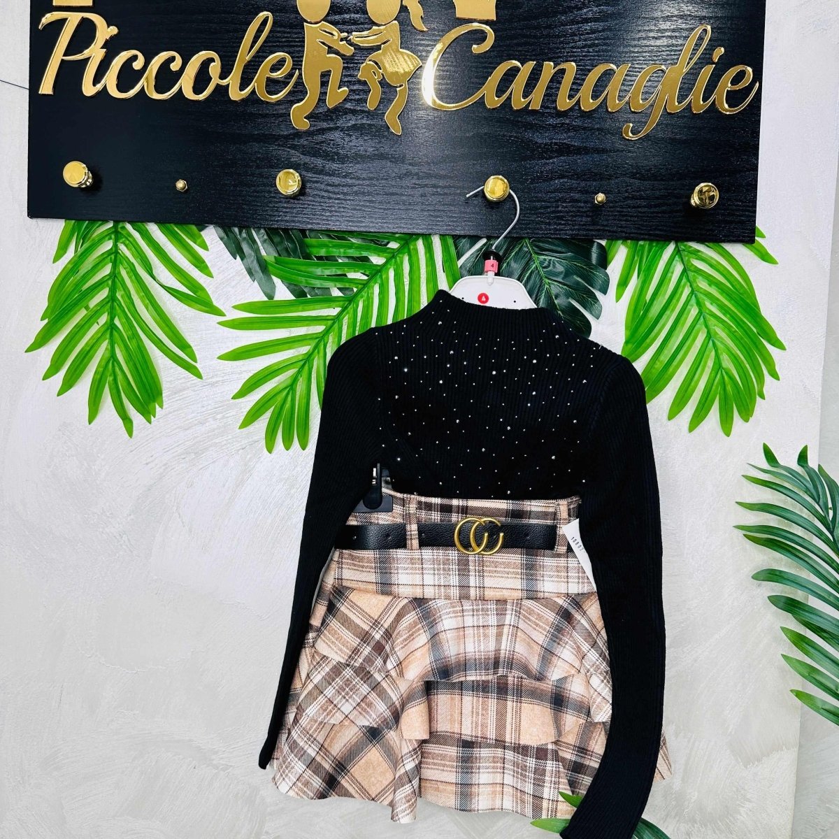 Completo Tartan Begie - Piccole Canaglie - PC22126