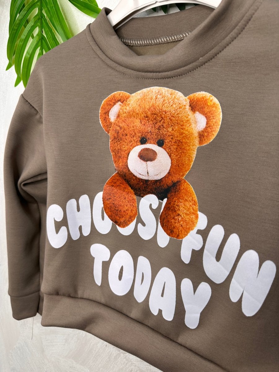 Completo Teddy Begie Felpato - Piccole Canaglie - PC24286