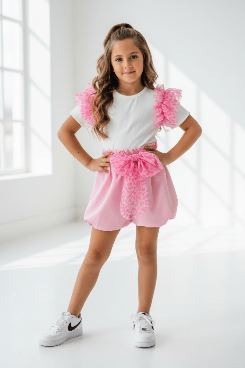 Completo Tulle Leopard Rosa 9873 - Piccole Canaglie - PC27382