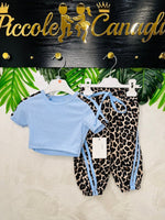Completo Tuta Leopard Celeste 38553 - Piccole Canaglie - PC27320