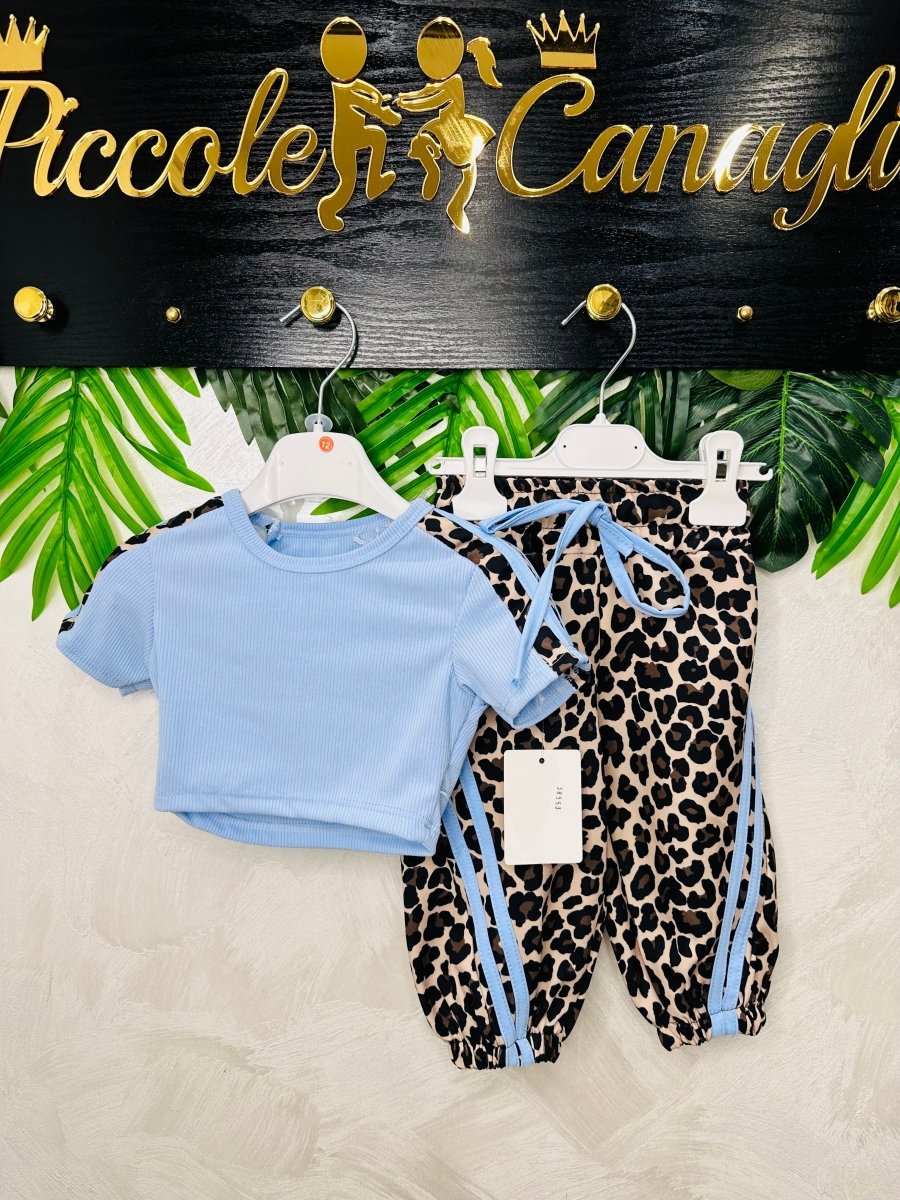 Completo Tuta Leopard Celeste 38553 - Piccole Canaglie - PC27320