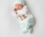 Completo Tutina Con Accessori Cotone Coniglietti Acquamarina - Piccole Canaglie - PC29148