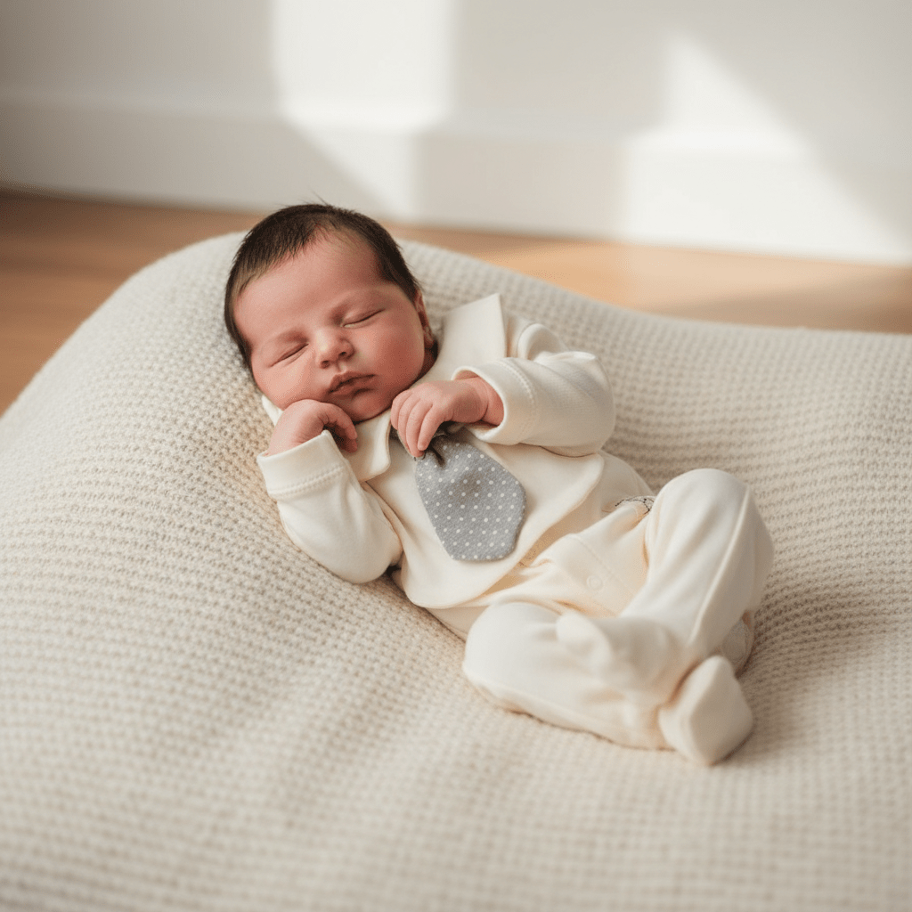Completo Tutina Con Accessori Cotone Cravattino Panna - Piccole Canaglie - PC29158