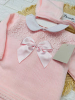 Completo Tutina Misto Lana 1500 Beige Rosa - Piccole Canaglie - PC28574