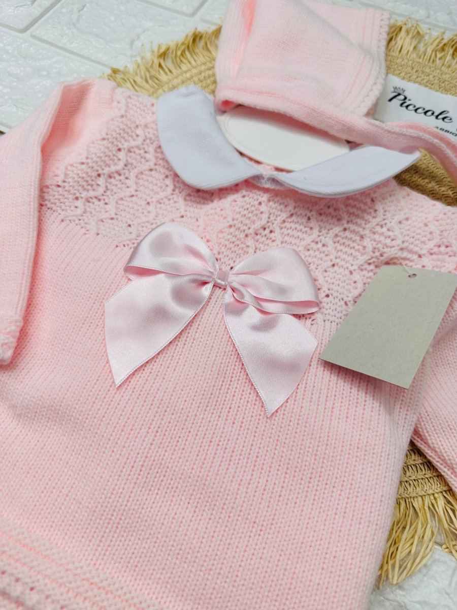 Completo Tutina Misto Lana 1500 Beige Rosa - Piccole Canaglie - PC28574
