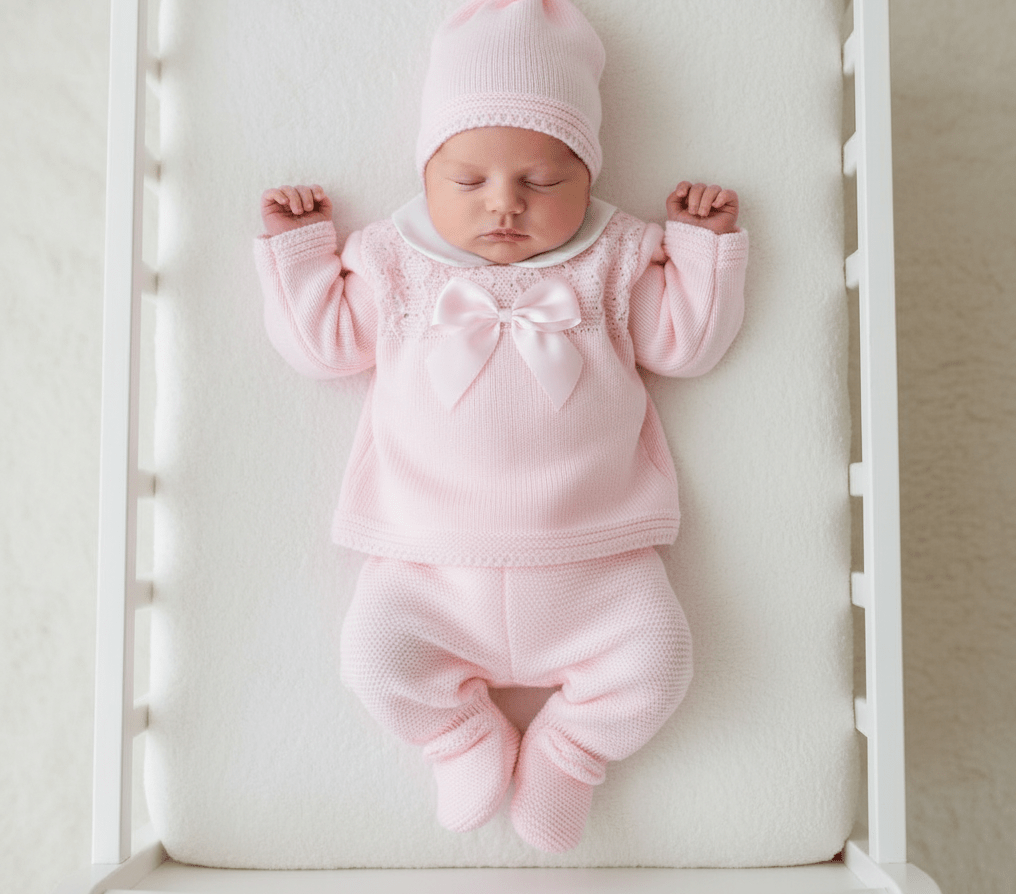 Completo Tutina Misto Lana 1500 Beige Rosa - Piccole Canaglie - PC28574