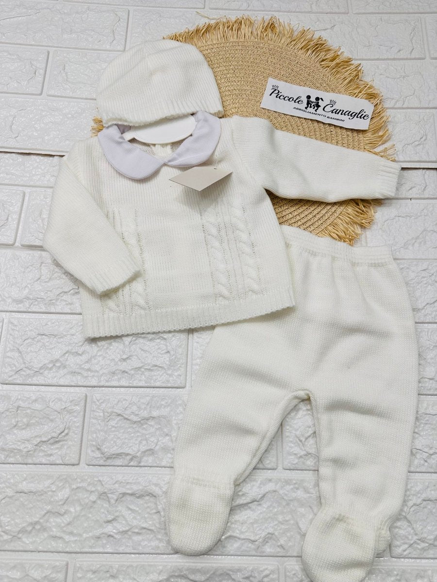 Completo Tutina Misto Lana 1717 Panna - Piccole Canaglie - PC28564