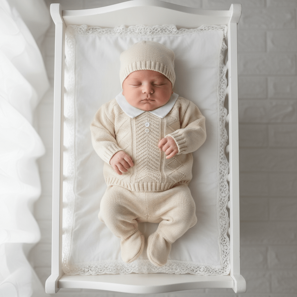 Completo Tutina Misto Lana 1720 Beige - Piccole Canaglie - PC28569
