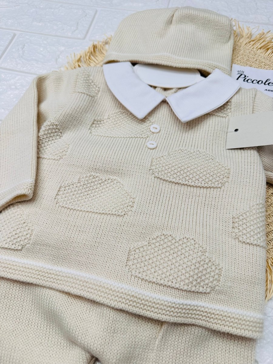 Completo Tutina Misto Lana 2075 Nuvole Beige - Piccole Canaglie - PC28571