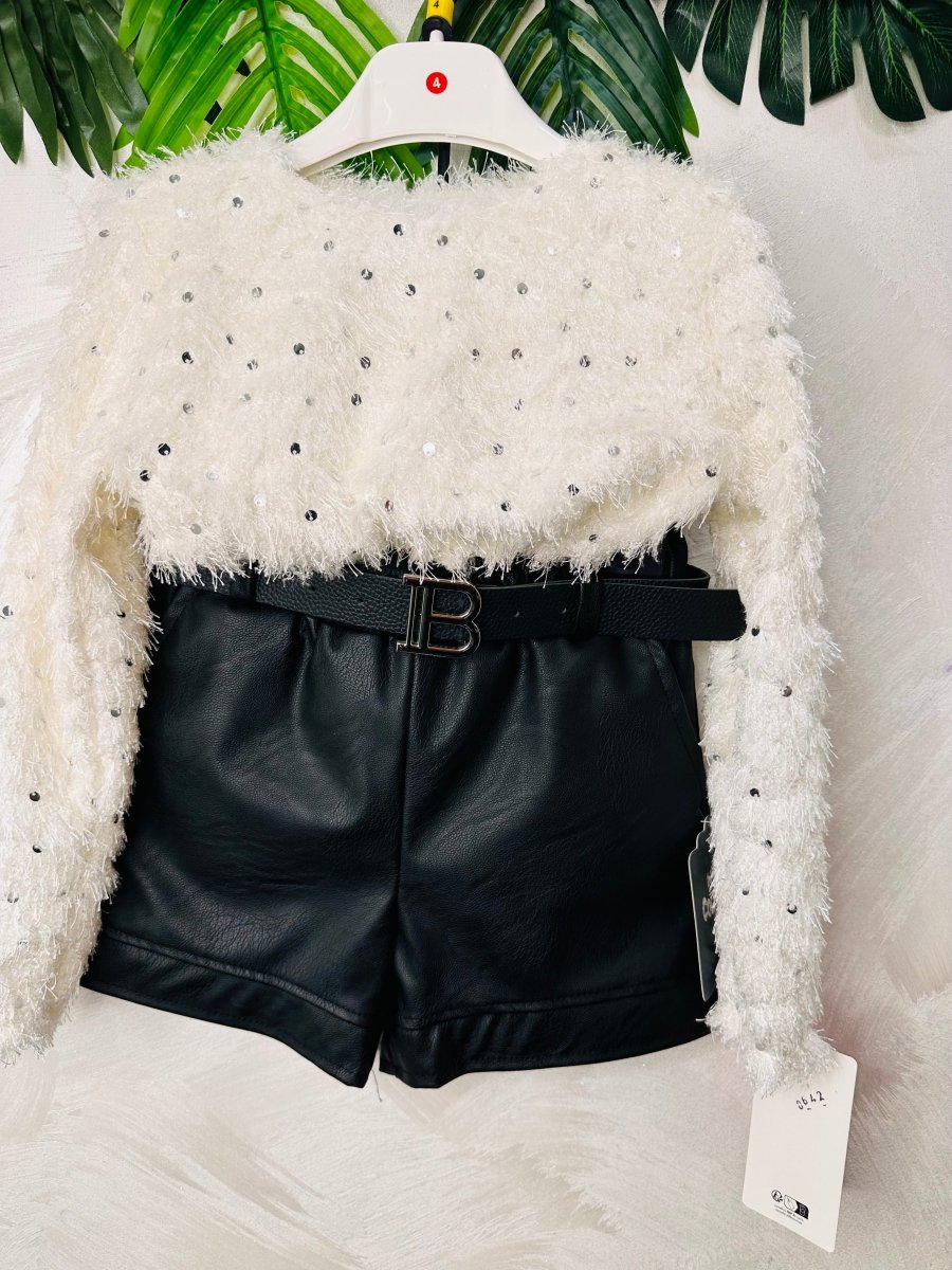 Completo Winter Chic Black & White - Piccole Canaglie - PC24347