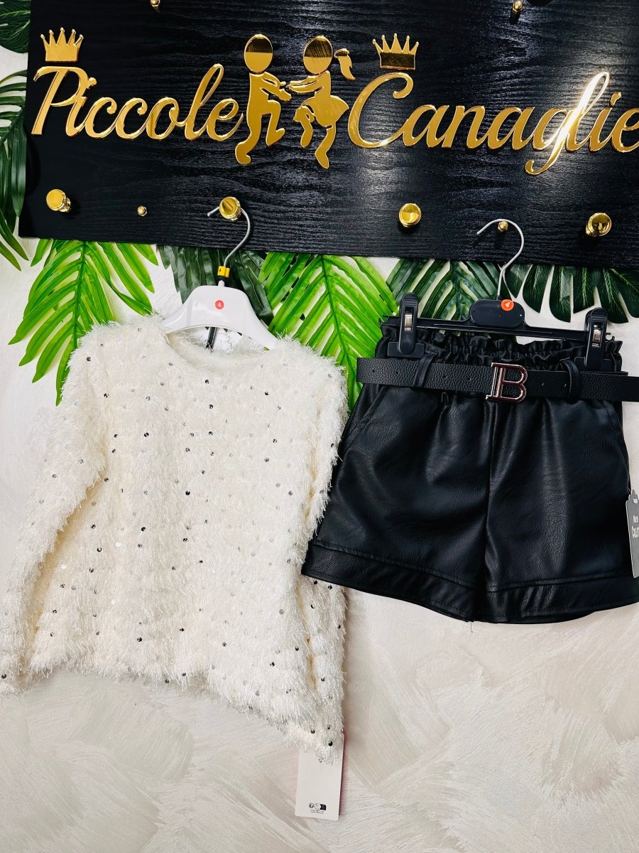 Completo Winter Chic Black & White - Piccole Canaglie - PC24347