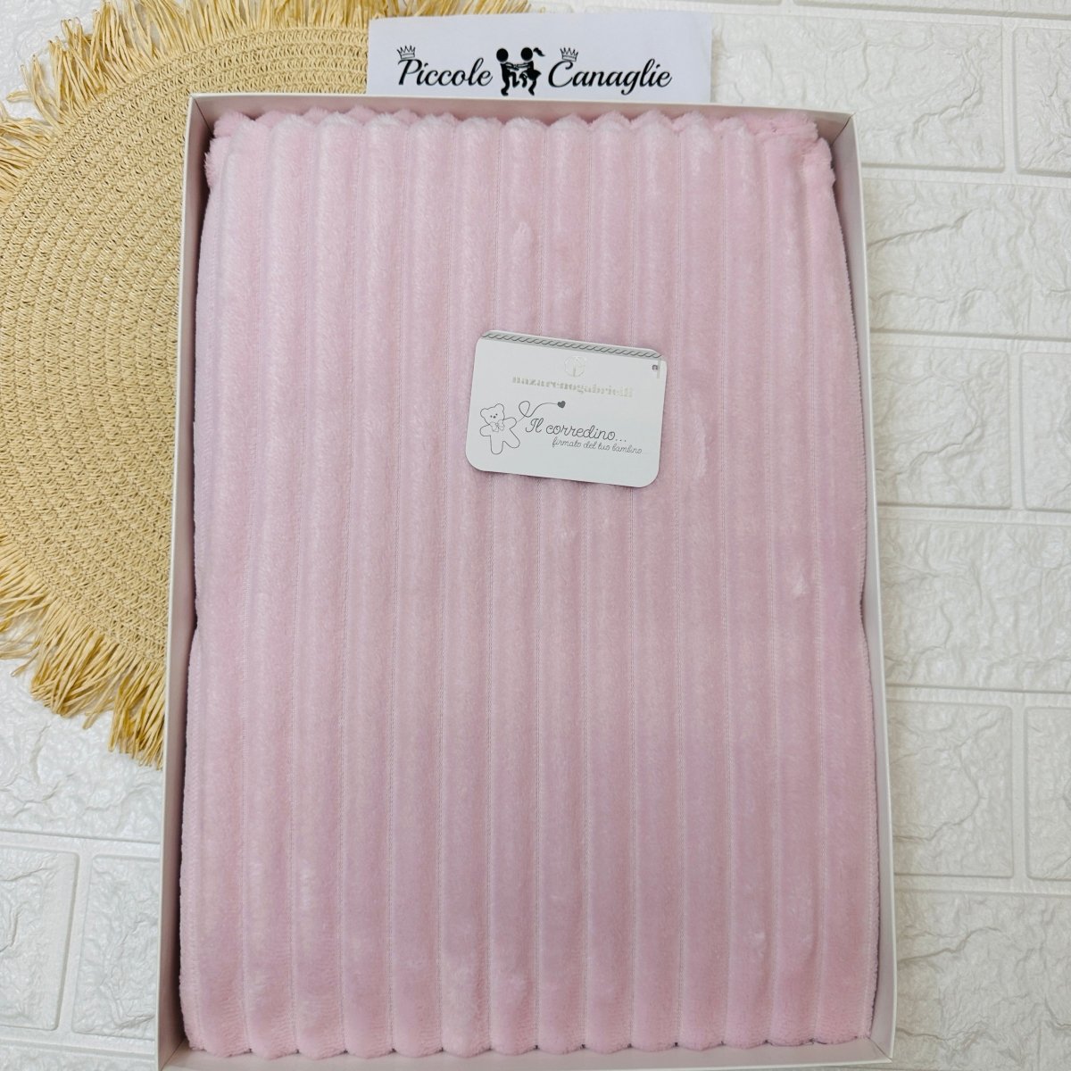 Coperta carrozzina dim 75x100 rosa 441 - Piccole Canaglie - PC22749