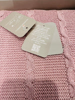 Coperta carrozzina in cotone NG491 DIS2 trecce Rosa Antico - Piccole Canaglie - PC24986
