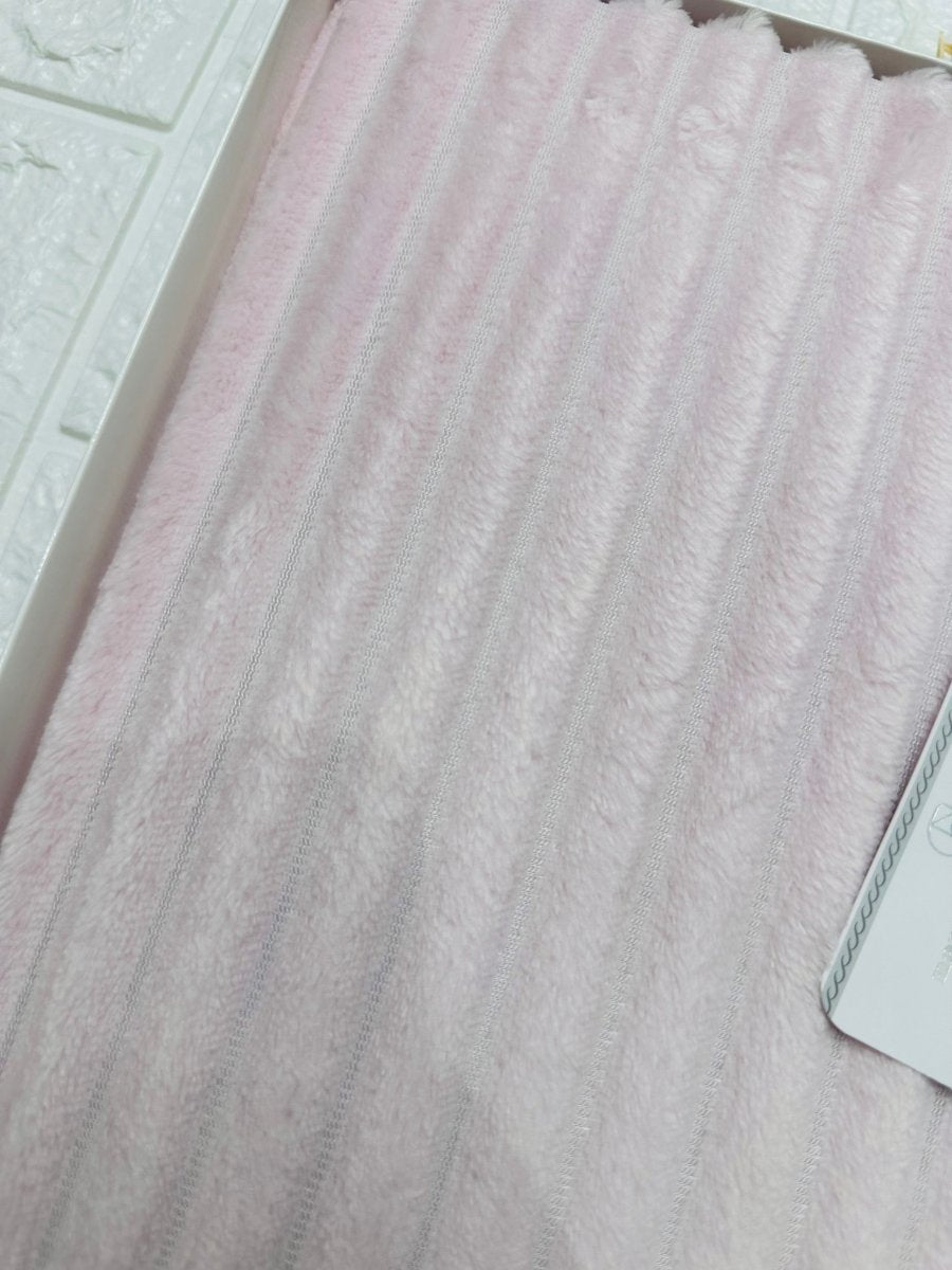 Coperta Culla pile righe rosa dim100x104 - Piccole Canaglie - PC23289