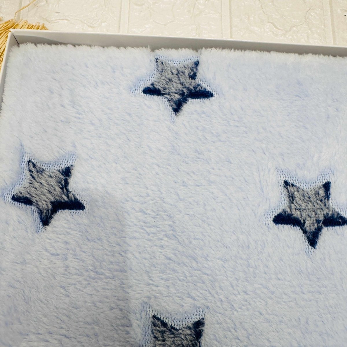 Coperta culla Pile Stelle celeste dim100x104 - Piccole Canaglie - PC21928