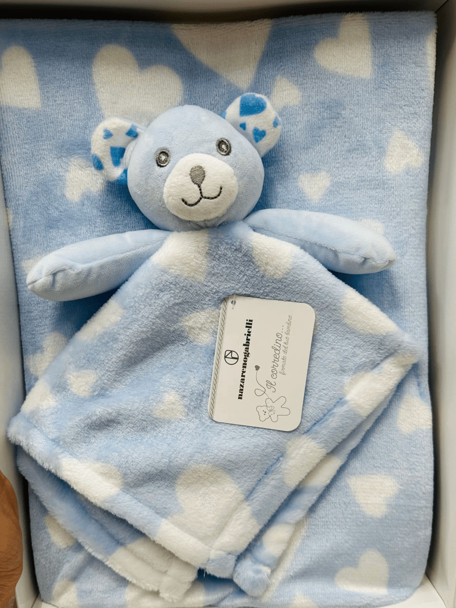 Coperta + Dou Dou Nazareno Gabrielli celeste NG4790 - Piccole Canaglie - PC29581