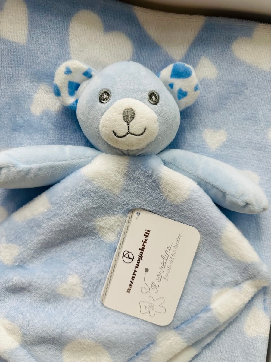 Coperta + Dou Dou Nazareno Gabrielli celeste NG4790 - Piccole Canaglie - PC29581