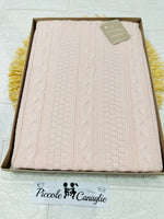 Coperta invernale treccia rosa Nazareno Gabrielli NG471 Dis2 dim 75x95 - Piccole Canaglie - PC29573