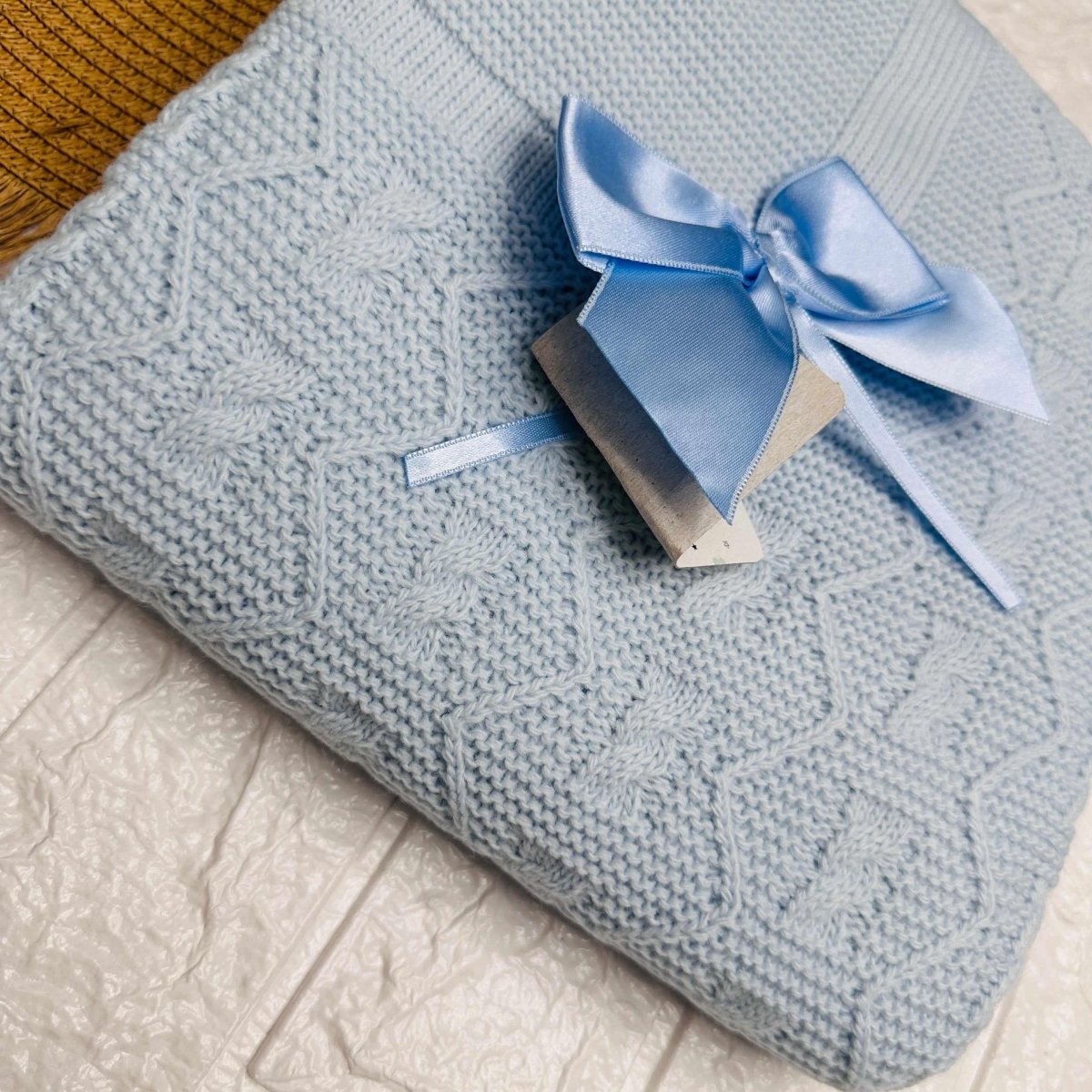 Coperta Misto filo Dim:75x90 Celeste - Piccole Canaglie - PC21881