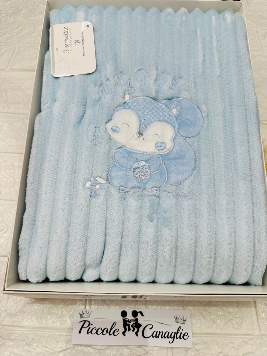 Coperta Nazareno Gabrielli celeste pellicciosa NG4744 dim 75x100 - Piccole Canaglie - PC29578